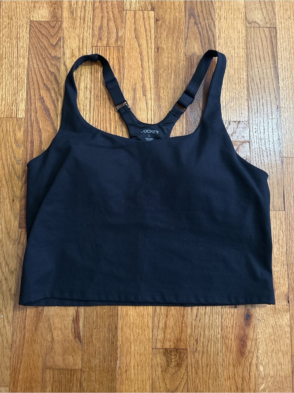 Jockey Black Longline Sports Bra Camisole Tank - Size Large - NWOT